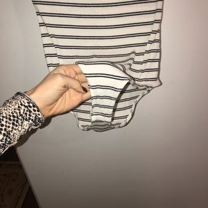 Striped body suit
